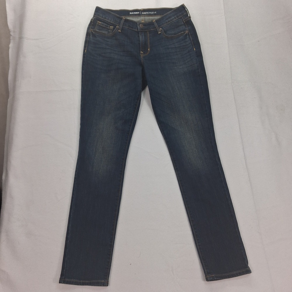 Old Navy Jeans Womens 4 Regular Curvy Profile Dark Wash Mid Rise EUC